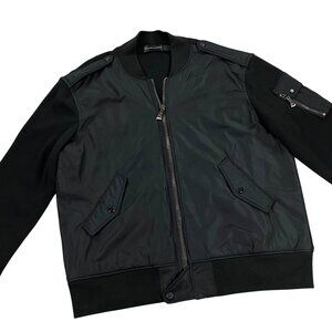Ralph Lauren Black Label Hybrid Bomber Jacket Mens Size XL SLIM FIT Black